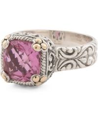 TJ Maxx - 18Kt And Sterling Birthstone Ring, Amethyst - Lyst