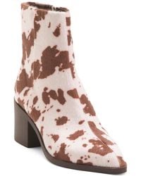 TJ Maxx - Cow Print Booties For Suede - Lyst