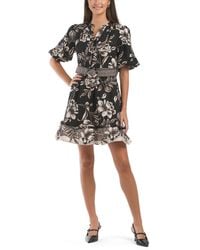 TJ Maxx - Belted Mini Shirt Dress For Spandex/Cotton/Polyester - Lyst