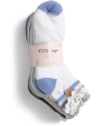 TJ Maxx - 8Pk Lemon Half Cushion Lettuce Edge Anklet Socks For Spandex/Cotton/Polyester - Lyst