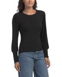 TJ Maxx - Fonda Puff Sleeve Back Snap Top For Spandex/Polyester/Rayon - Lyst