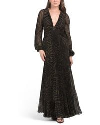 TJ Maxx - Long Sleeve Printed Gown For Polyester - Lyst