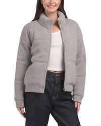 TJ Maxx - Merino Wool And Cashmere Blend Puffer Jacket, Polyester/Merino Wool/Cashmere - Lyst
