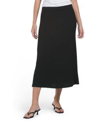 TJ Maxx - Midi Ribbed Sweater Knit Skirt For Polyester - Lyst