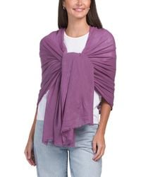TJ Maxx - Cashmere Pashmina Scarf With Eyelash Fringes For - Lyst