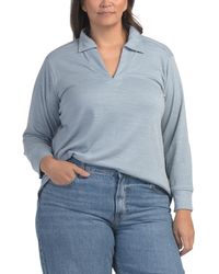 TJ Maxx - Plus Polo Neck Top For Spandex/Polyester/Rayon - Lyst