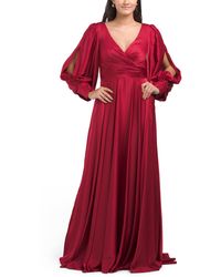 TJ Maxx - Split Sleeve Evening Gown For Polyester - Lyst