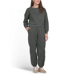 TJ Maxx - 2Pc Lux Sueded Fleece Long Sleeve Top And Joggers Set, Cotton/Polyester - Lyst