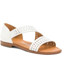 TJ Maxx - Leather Band Flat Sandals For - Lyst