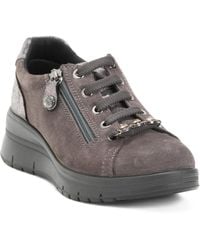 TJ Maxx - Suede Sneakers With Lateral Zip For Leather/Suede - Lyst