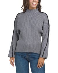 TJ Maxx - Cole Whipstitch Turtleneck Sweater, Polyester/Viscose - Lyst
