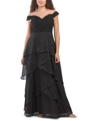 TJ Maxx - Off The Shoulder Ruffle Tiered Gown For Nylon/Cotton/Polyester - Lyst