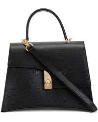 TJ Maxx - Leather Asymmetrical Satchel With Matte Hardware, Leather - Lyst