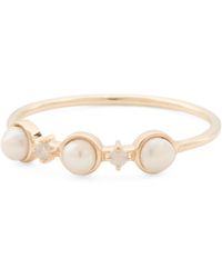 TJ Maxx - 14Kt Pearl And Diamond Ring, Diamond - Lyst