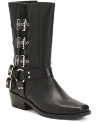 TJ Maxx - Leather Steffie Mid Shaft Moto Boots For - Lyst