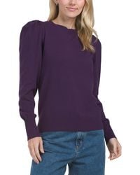 TJ Maxx - Puff Shoulder Pull Over Sweater, Nylon/Polyester/Rayon - Lyst