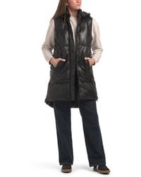 TJ Maxx - Genuine Leather Quilted Puffer Jacket, Nylon/Polyester/Leather - Lyst
