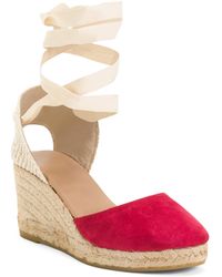 TJ Maxx - Suede Lace Up Espadrille Wedge Sandals For - Lyst