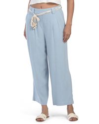TJ Maxx - Slub Pull On Wide Leg Cropped Pants For Linen/Rayon - Lyst