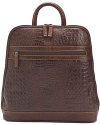 TJ Maxx - Leather Hornback Croc Embossed Buffalo Adele Backpack For - Lyst