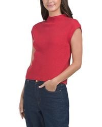 TJ Maxx - Cap Sleeve Hi Neck Pullover Sweater, Nylon/Polyester/Rayon - Lyst