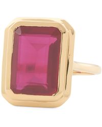 TJ Maxx - 14Kt Plated Sterling Lab Created Ruby Ring - Lyst