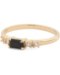 TJ Maxx - 14Kt Plated Onyx And Topaz Ring - Lyst