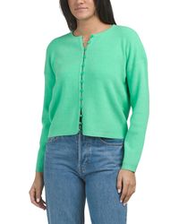 TJ Maxx - Button Front Cardigan With Tonal Buttons, Nylon/Polyester/Rayon - Lyst