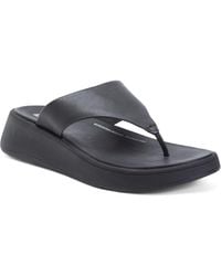 TJ Maxx - Leather F Mode Flatform Toe Post Sandals For - Lyst