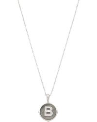 TJ Maxx - Letter Disc Mother Of Pearl Pendant Necklace - Lyst