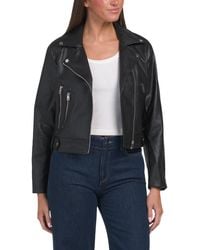 TJ Maxx - Motorcycle Jacket For Polyester/Leather - Lyst