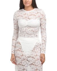 TJ Maxx - Abi Long Sleeve Stretch Lace Top For - Lyst