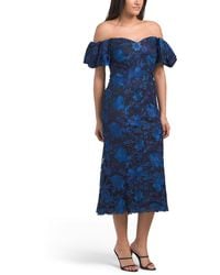 TJ Maxx - Off The Shoulder Lace Midi Cocktail Dress For Nylon/Polyester - Lyst