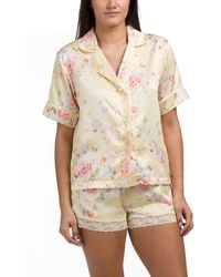 TJ Maxx - 2Pc Selena Floral Top And Lace Trim Shorts Set For Polyester - Lyst