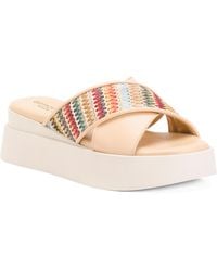TJ Maxx - Leather Wedge Cross Band Sandals For - Lyst