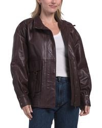 TJ Maxx - Lambskin Leather Hadlee Jacket, Polyester - Lyst