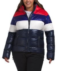 TJ Maxx - Elsa Striped Down Filled Jacket For Nylon - Lyst