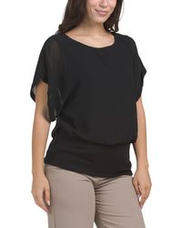 TJ Maxx - Mesh Overlay Blouse For Spandex/Polyester/Rayon - Lyst