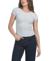 TJ Maxx - Short Sleeve Ruched Side T-Shirt For Spandex/Cotton/Polyester - Lyst