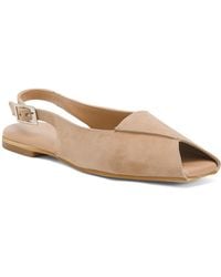TJ Maxx - Suede Peep Toe Slingback Flats For - Lyst