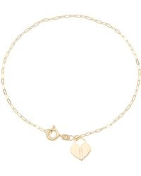 TJ Maxx - 14Kt Initial Heart Charm Bracelet For - Lyst