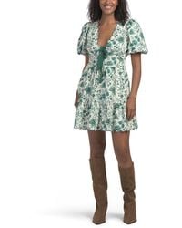TJ Maxx - Linen Blend Mini Dress With Scalloped Details For Linen/Rayon - Lyst