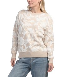 TJ Maxx - Crew Neck Jacquard Pullover Long Sleeve Sweater, Spandex/Polyester/Rayon - Lyst