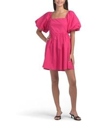 TJ Maxx - Puff Sleeve Mini Dress For Spandex/Cotton/Polyester - Lyst