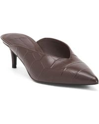 TJ Maxx - Leather Pointy Toe Asymmetrical Kitten Heels For - Lyst