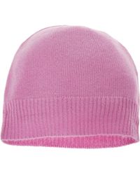 Tahari Cashmere Beanie Hat - Purple