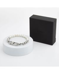 Vitaly Tone & Cream Beaded Bracelet - Metallic