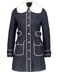 TK Maxx Denim Piped Trim Coat - Blue