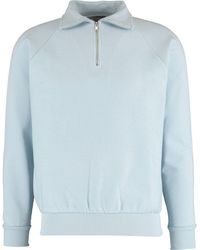 Les Basics Sky Zip Neck Sweatshirt - Blue