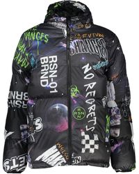 Reason Graffiti Puffer Jacket - Black